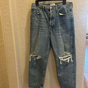 Agolde 90’s crop mid rise loose straight jeans. Size 29
